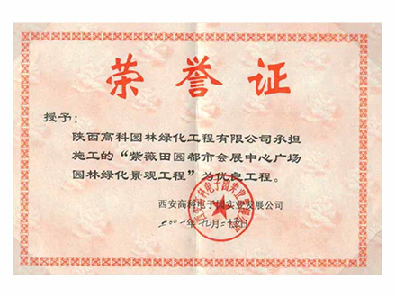 紫薇田园都市会展中心广场园林绿化景观工程